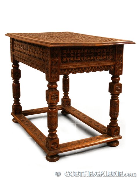 antiker tisch geschnitzt wohnzimmertisch 9