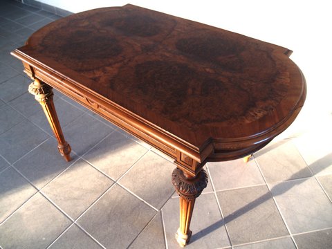 OLYMPUS DIGITAL CAMERA antiker gruenderzeit tisch speisetisch geschnitzt 5