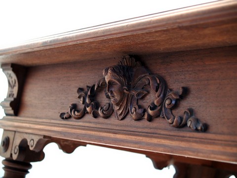 antiker tisch barock geschnitzt relief altdeutsch 2