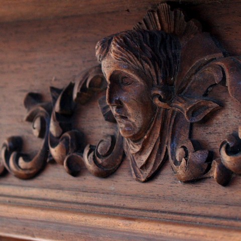 antiker tisch barock geschnitzt relief altdeutsch 3