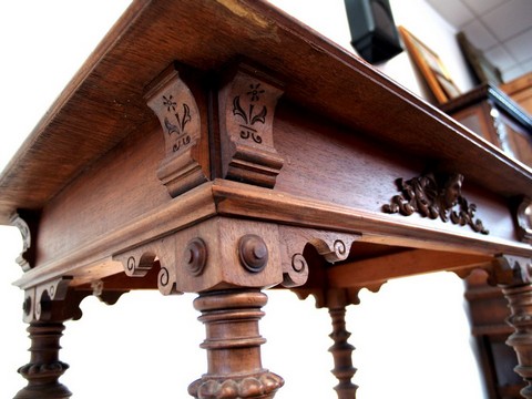 antiker tisch barock geschnitzt relief altdeutsch 4