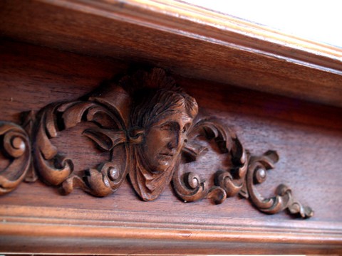 antiker tisch barock geschnitzt relief altdeutsch 5