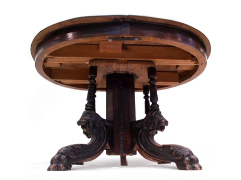 OLYMPUS DIGITAL CAMERA Antiker Tisch geschnitzter Speisetisch 1880 Barock