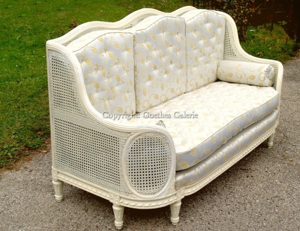 antikes Sofa Viktorianisch creme restauriert antik