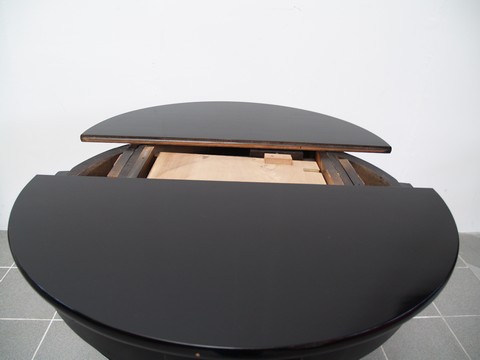 Antiker Tisch Art Deco schwarz Artdeco ausziehbarer Speisetisch restauriert Streamliner Silverliner