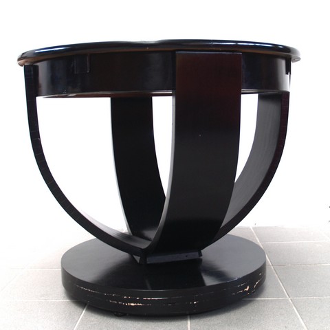 Antiker Tisch Art Deco schwarz Artdeco ausziehbarer Speisetisch restauriert Streamliner Silverliner