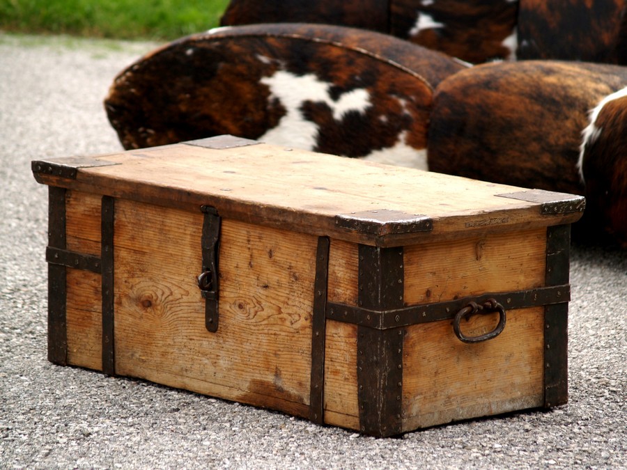 barock truhe antike truhe 18 jhd metal holz 1