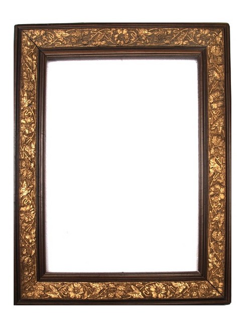antiker Belle Epoque Bilderrahmen floral Gemälde Bilderrahmen antik Jugendstil Barock Gold vergoldet Antiquität Galerie Rahmen Spiegel schwarz Blätter