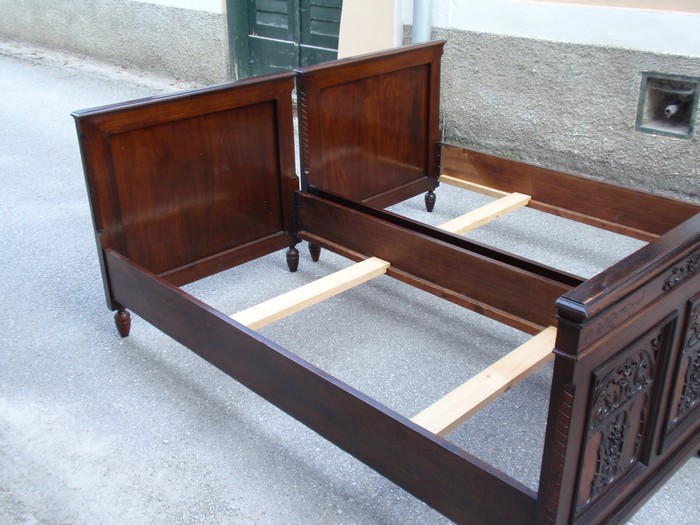 bett 4461 geschnitzt gruenderzeit doppelbett historismus gothic barock 3