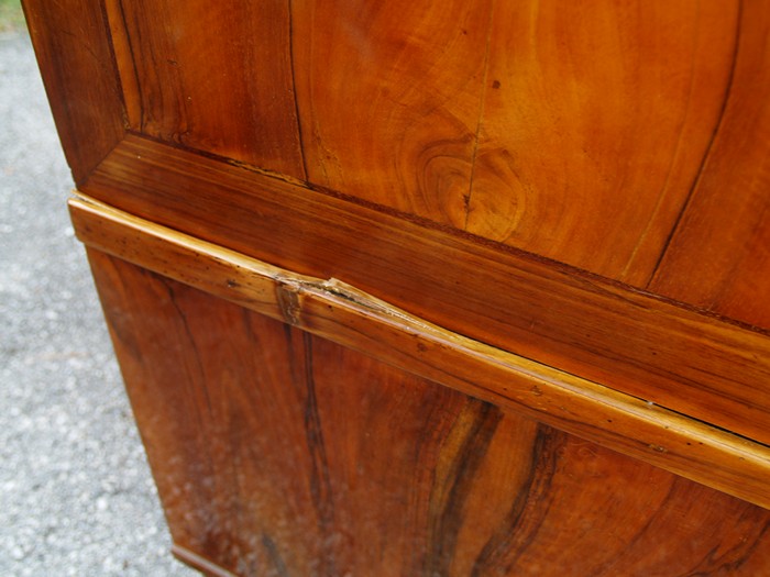 biedermeier 4232 schrank sekretaer schreibtisch aufsatz nuss antik1 7