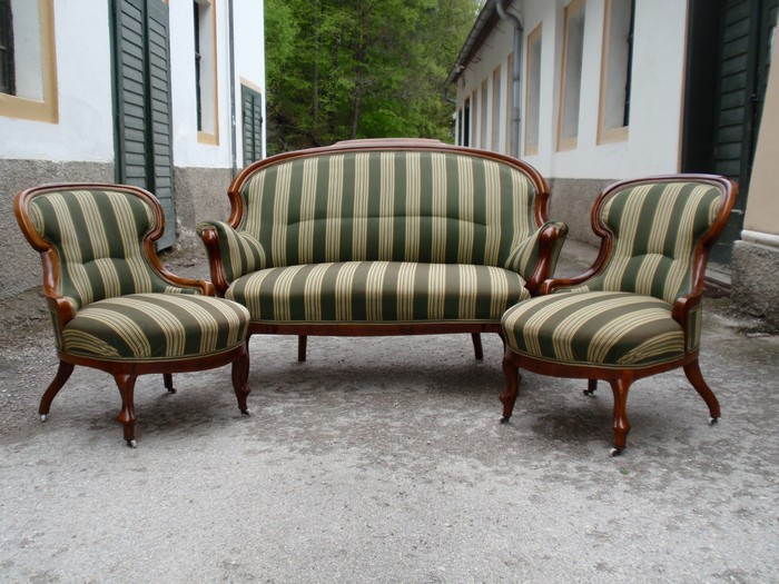 biedermeier 4336 sitzgarnitur sofa sessel set antik spaetbiedermeier 18