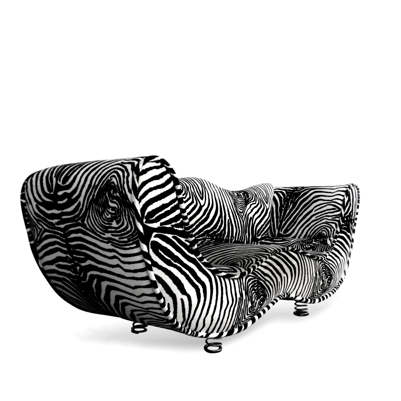 Bretz Designklassiker Sofa Bett Laola Hookipa Zebra Federfüße schwarz