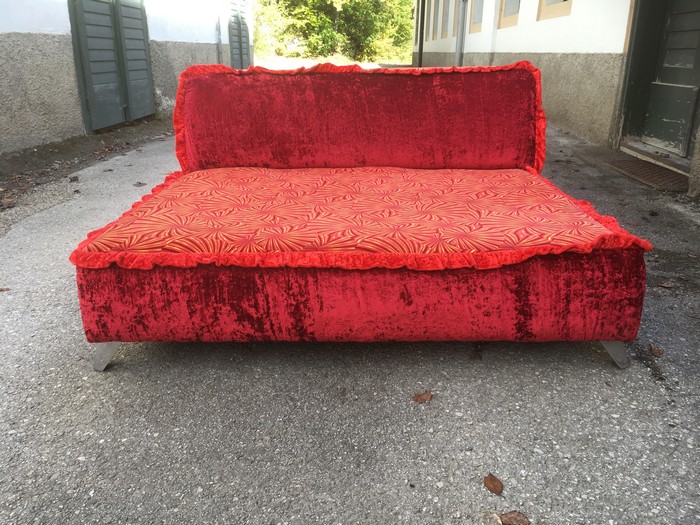 Bretz Sofa Chill mit Anbauteil rot Designmöbel 4 bretz 4505 sofa chill rot designklassiker neuwertig 2