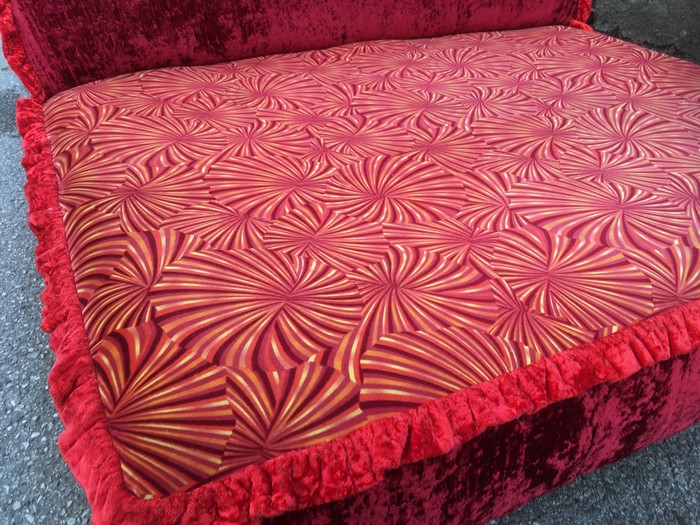 Bretz Sofa Chill mit Anbauteil rot Designmöbel 5 bretz 4505 sofa chill rot designklassiker neuwertig 4