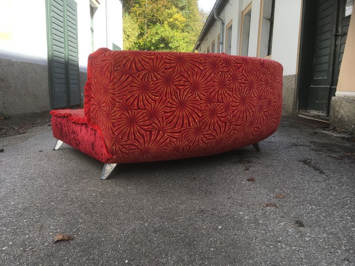 Bretz Sofa Chill mit Anbauteil rot Designmöbel 2 bretz 4505 sofa chill rot designklassiker neuwertig 6