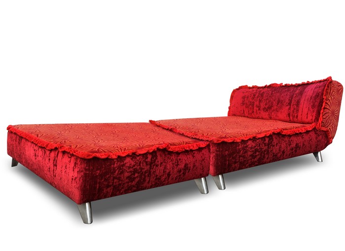 Bretz Sofa rot und Anbauteil in ausgesprochen schönem Zustand. Dieses Bretz Sofa und Anbauteil in Rot finden Sie in unserem Shop. bretz 4505 sofa rot design klassiker 5
