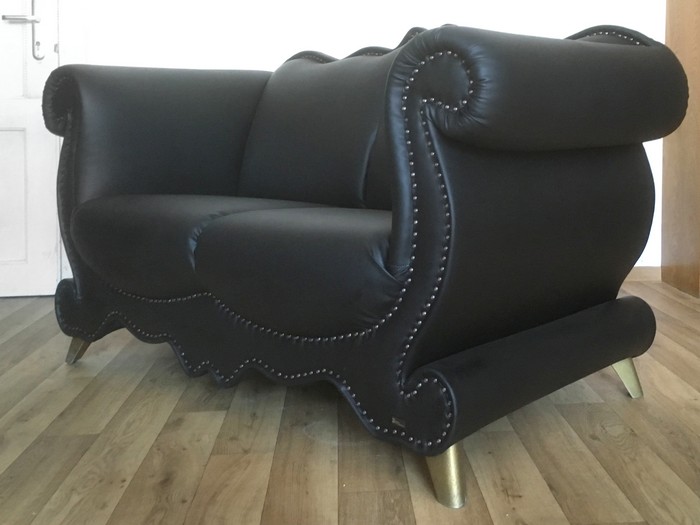 Bretz Sofa schwarz Emily wie neu Ausstellungsstück bretz 4556 sofa schwarz emily 6