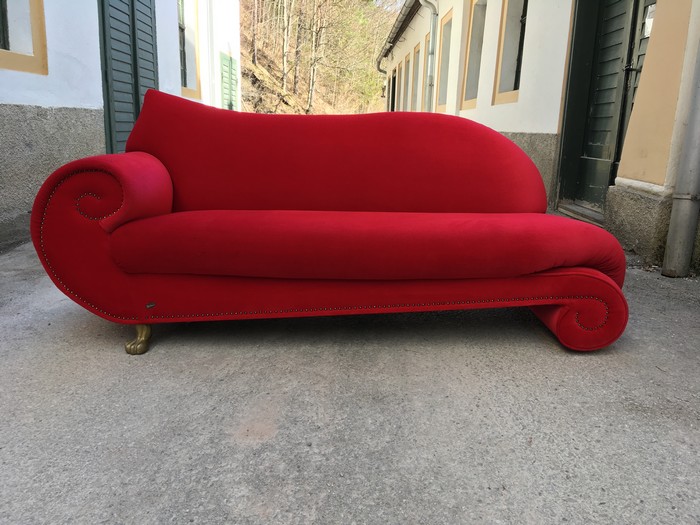 DEsignersofa rot Bretz Gaudi Recamiere bretz 4617 recamiere gaudi rot sofa liege 4