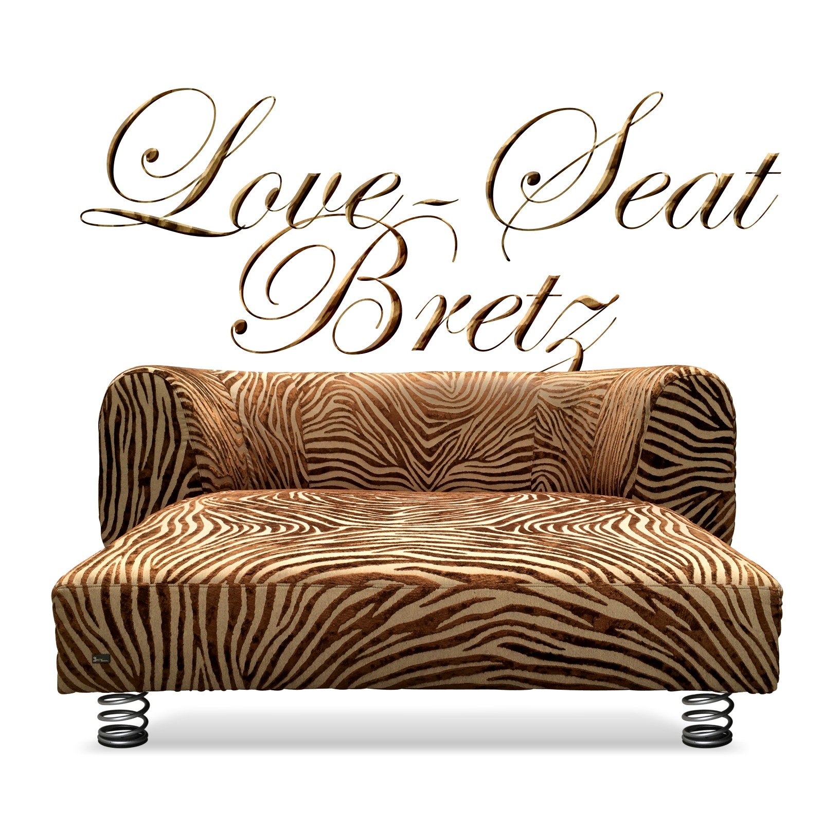 Bretz Chill Sofa goldenes Zebra Loveseat GoethesGalerie