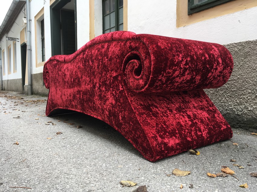 Bretz Sofa Mammut 5 Bretz Sofa rot Mammut Glamoursamt dunkelrot Designermöbel