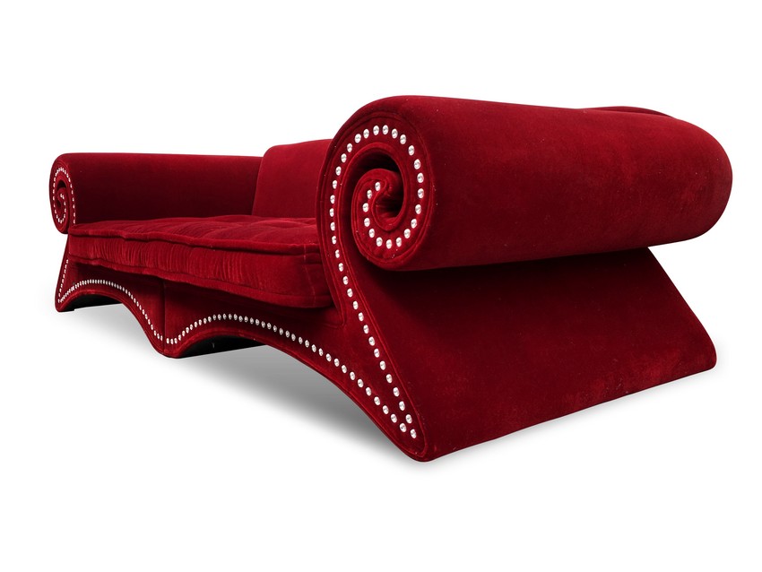 Bretz Mammut Sofa Swarovski Kristalle Design Riesensofa gebraucht Mohair rot Bretz Mammut Sofa Swarovski Kristalle Design Riesensofa gebraucht Mohair rot