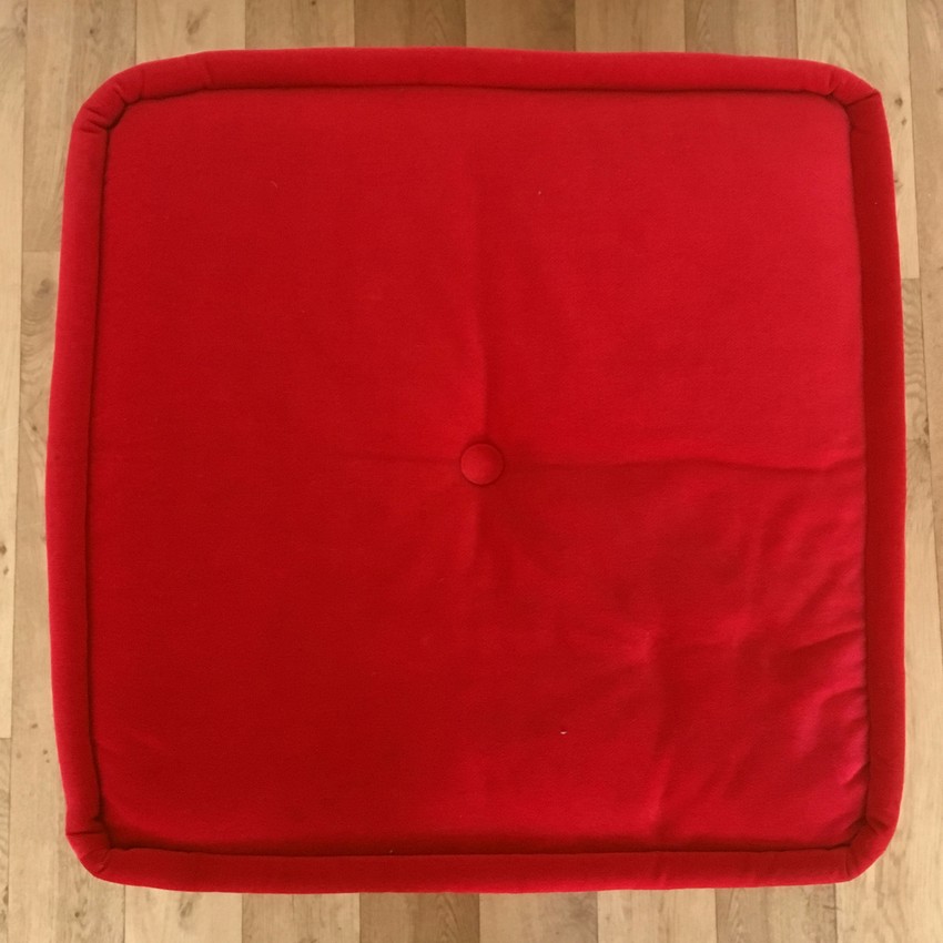 Monster Bretz Hocker Stuhl Designklassiker Rollen rot