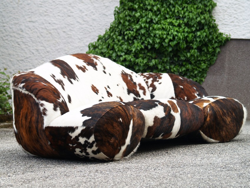 bretz 4874 2 mumba sofa Designer kuhfell leder 5 01