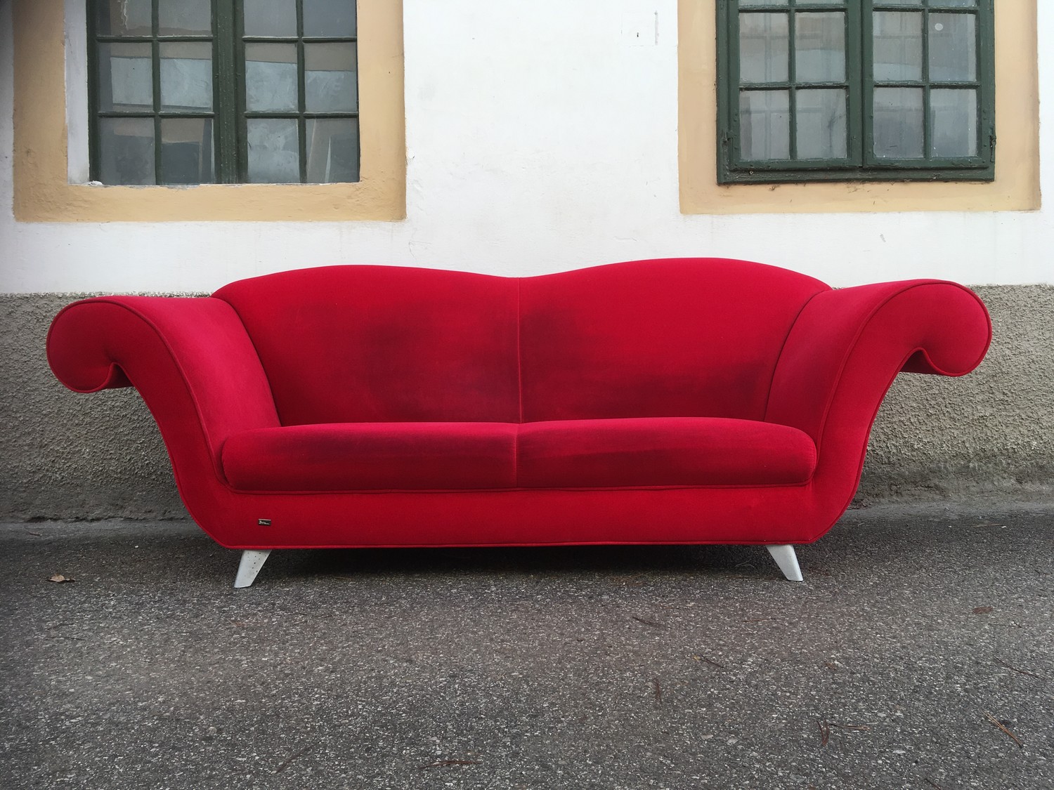 bretz 5119 sofa lou lou rot gebraucht couch dreisitzer rot 1