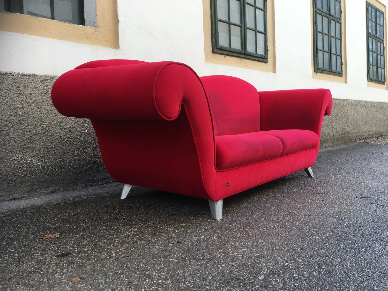 bretz 5119 sofa lou lou rot gebraucht couch dreisitzer rot 3