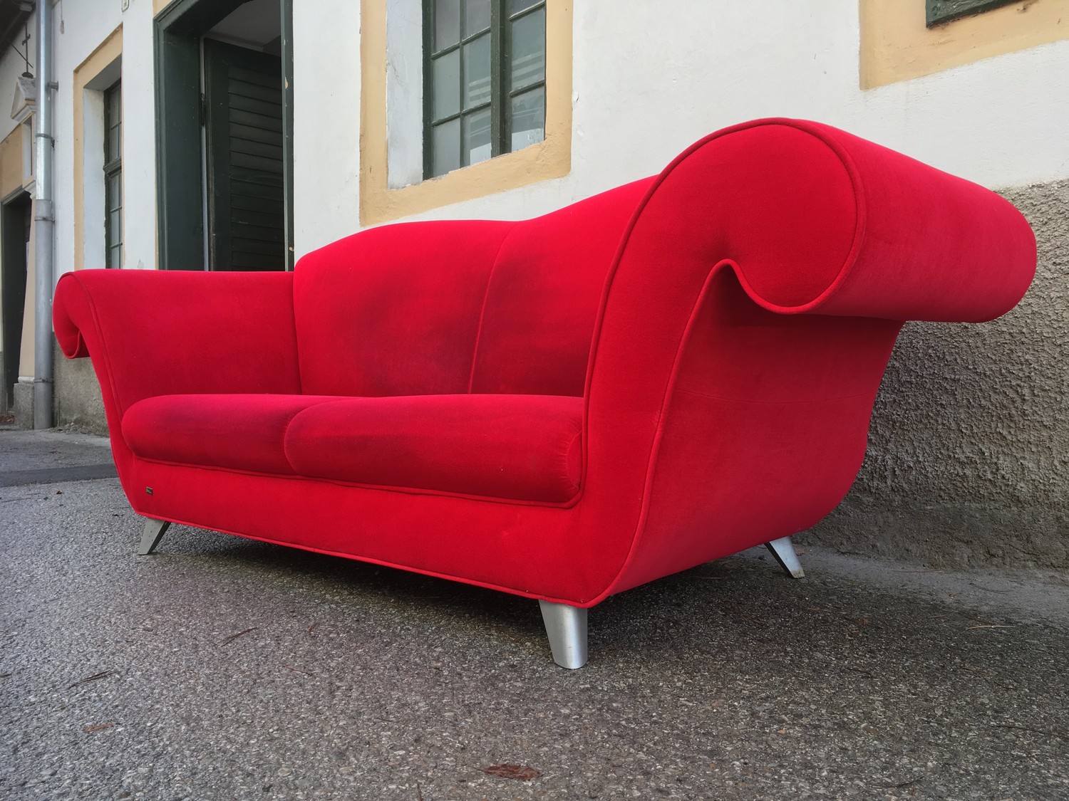 bretz 5119 sofa lou lou rot gebraucht couch dreisitzer rot 4