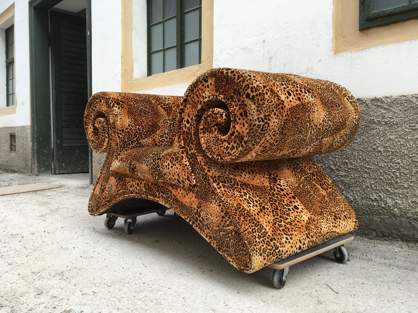 Bretz Stuhl Leo Wildcat Gold Designmöbel gebraucht