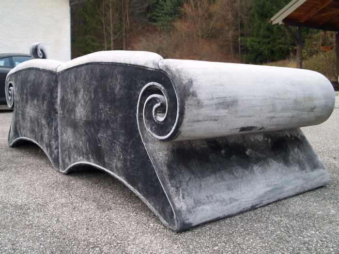 Bretz Mammut rotes Glamoursamt Sofa 21 bretz sofa 4264 mammut silber 1 9