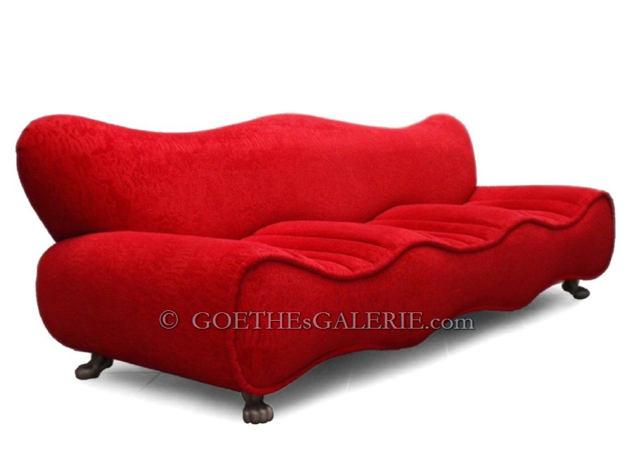 bretz sofa sharky rot cultsofa designersofa loewenfuesse 1
