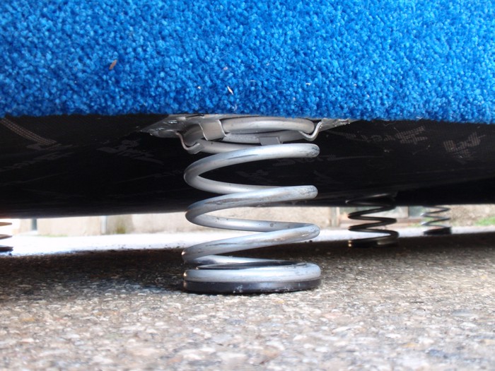 OLYMPUS DIGITAL CAMERA Bretz Designklassiker Sofa Kräuselvelours blau Flat Bett Lounge Liege Federfüße