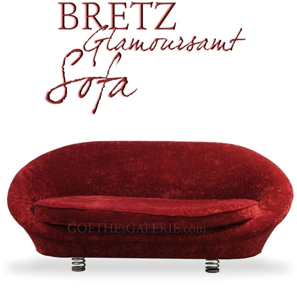 Bretz sofa designklassiker lounge rot ufo pool glamoursamt