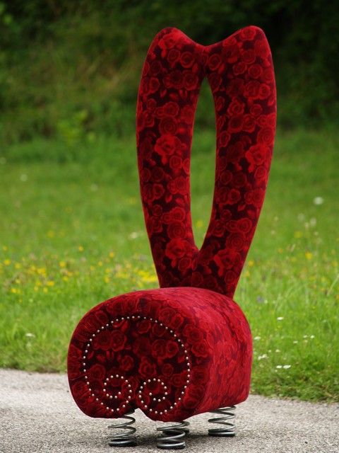 Bretz Designklassiker Sofa Rosenstoff Bunny Sessel Stuhl Rosen grün rot