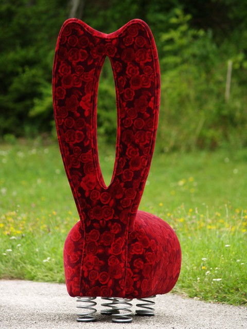 Bretz Designklassiker Sofa Rosenstoff Bunny Sessel Stuhl Rosen grün rot