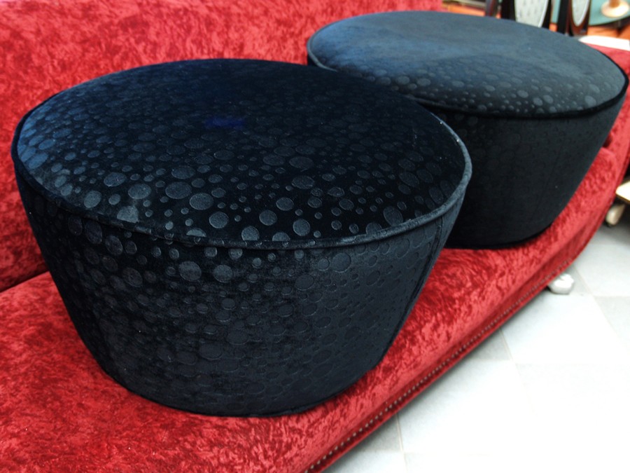 Bretz designklassiker Sofa Hocker schwarz Samtausbrenner pool ufo