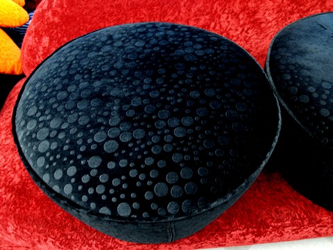 Bretz designklassiker Sofa Hocker schwarz Samtausbrenner pool ufo