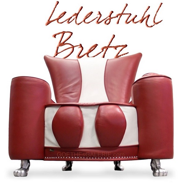 Bretz sofa designklassiker lounge lucky rot weiß