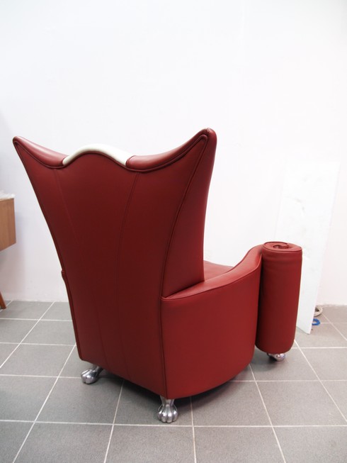 Bretz sofa designklassiker lounge lucky rot weiß