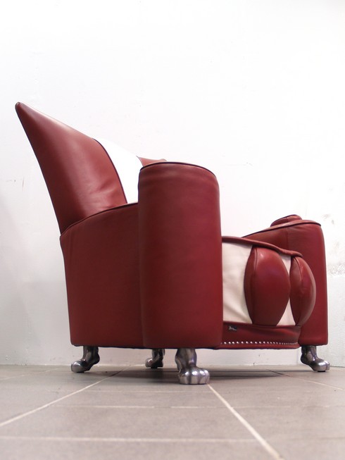 Bretz sofa designklassiker lounge lucky rot weiß