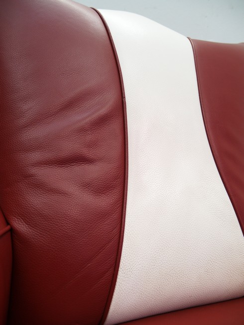 Bretz sofa designklassiker lounge lucky rot weiß