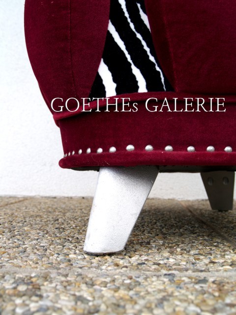 bretz lucky sessel rot zebra stuhl silber 3