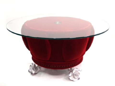 bretz designklassiker lounge couchtisch mohair lucky rosenfüße silber