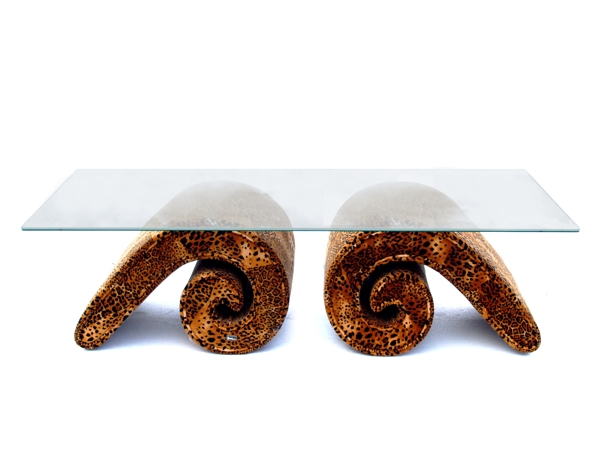 BRETZ Mammut Couchtisch Wildcat neuwertig 1 Bretz Couchtisch Mammut Wildcat neu gold