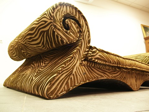 Bretz designklassiker Sofa Mammut Zebra gold braun