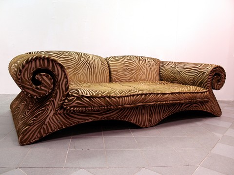 Bretz Sofa Mammut Designklassiker Zebra gold braun gebraucht neuwertig
