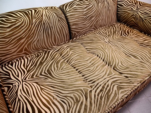 Bretz designklassiker Sofa Mammut Zebra gold braun