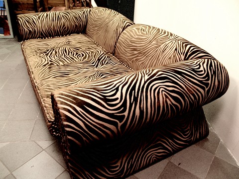 Bretz Sofa gebraucht Mammut Zebra gold braun